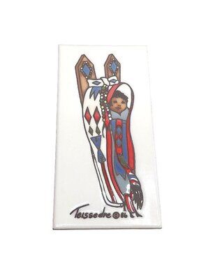 Cleo Teissendre Southwestern Native American Papoose 8x4 Wall Tile Trivet